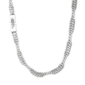 Collana da uomo a catena di serpente in acciaio inossidabile con motivo a onde irregolari - Colore Acciaio (KN233280-KFC)