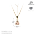 Dettagli della collana in argento S925 con ciondolo a triangolo in zircone 5A - Argento 925 placcato oro giallo