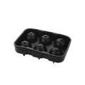 Moule à glaçons sphérique noir à 6 cavités en silicone alimentaire avec base rectangulaire - 6-Grille Sphère / Noir