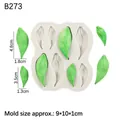 Weiße Silikonform für Tulpenblätter Fondant-Kuchendeko mit den Maßen 9x10cm - B273 / Grau