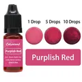 Purplish red liquid candle dye in 10ml bottle with 3-step color concentration scale - 10ml / Fuschia