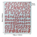 Rose gold glitter alphabet and number stickers with 1-inch height for DIY decoration - Script / Red