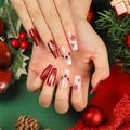 JP2681-Red Glitter Snowflake Rhinestone