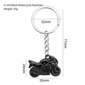 Cool black metal motorcycle keychain pendant with detailed 3D motorbike model design - Motorcycle Model (X-104) / Black