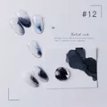 Sneldrogende aquarel nagelinkt in kleur #12 met donkerblauw marmeren rookeffect - 1# (Inkt Stijl)