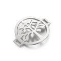Silver hollow Tree of Life stainless steel jewelry connector for DIY bracelets - Style C (KLJ4296-Z)