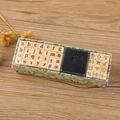Retro typewriter style wooden stamp set featuring alphabets and functional icons in a paper box - 40Pcs Standard Lowercase