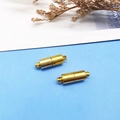 Golden cylindrical magnetic jewelry clasps with loops for DIY bracelets or necklaces - Gold Cylinder (20x6mm)