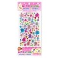 3D cartoon heart crystal gem stickers for kids, multi-colored and safe for DIY decoration - Large Heart (Patterned Card)