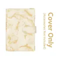 A6 A5 PU leather notebook cover in light yellow marble pattern with gold metal corners - Yellow Marble With Corners (Cover Only)