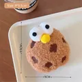 Cookie dog plush brooch accessory with brown curly fur and chocolate embroidery details - 3# Big Eye Cookie Brooch