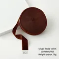 Dark brown velvet ribbon roll 2.5cm wide for Christmas gift wrapping and DIY crafts - 2.5cm*10m / Dark Coffee
