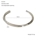 Bracciale a polsino Mobius intrecciato in argento e acciaio inossidabile regolabile - Oro 18K / Color Acciaio