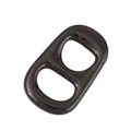 DIY jewelry connector in dark gunmetal finish soda tab design with double holes - Soda Can Tab / Dark Gun Metal