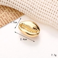 Golden shell shoe charm for clogs, metal DIY accessory, size 2.4cm x 1.7cm, 7.7g - C257 24*17 Gold Shell Accessory