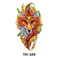Waterproof temporary tattoo sticker with colorful fox illustration design TH-329 style - Th-329 / 210*148mm