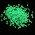Luminous round beads with letter N engraving glowing green for DIY jewelry crafts - Letter N / Luminous Green