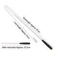 Three-section telescopic cat wand toy with black foam handle and metal hook - Black Handle Gold Rod 3-Section Telescopic