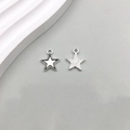 Antique silver star pendants with hollow pentagram design for jewelry making - 1Pc Antique Silver Star 13*15mm