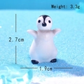 Miniature resin penguin figurine for micro landscapes, height 2.7cm, weight 3.3g - Small Penguin with Spreading Wings