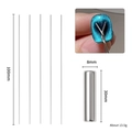 Cat eye nail magnet set with 100mm metal bars and 8mm cylindrical wand for nail art - Strong Magnet *1 + Wire *5