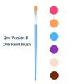 Style B children acrylic paint set with 6 colors of 2ml each and one blue painting brush - 2ml 6 Colors Style B + 1 Brush