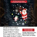 Christmas Santa Claus and elf static window cling stickers for festive glass decoration - 40*55CM / 194B-Santa and Gnome