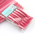 Set of 6 hot pink hair clips with non-slip silicone strips and strong grip design - 6 Pcs Set / Pink