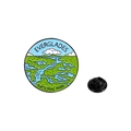 Everglades National Park enamel pin with a round scenic landscape and black rubber clutch - Everglades (C2771-4)