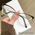 Cat-eye brilmontuur G98-015 in zwart en goud voor dames en heren modern design - Zwart Goud Frame