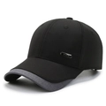 Berretto da baseball bicolore nero e grigio con emblema laterale in metallo G HATS - Nero Grigio