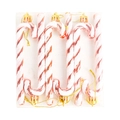 Set di 6 decorazioni natalizie a bastoncino di zucchero rosa e bianco glitter - 6 pezzi/confezione / Oro rosa