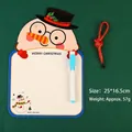 Christmas snowman whiteboard gift set with blue pen and red hanging rope for holiday decor - Christmas Snowman Whiteboard Drawing Board (Free Lanyard)