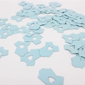 Coriandoli azzurri a forma di body per neonati con cuore per decorazione baby shower - Tutina Blu