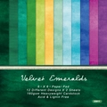 Velvet Emeralds 6x6 inch paper pad featuring 24 sheets of 160gsm scrapbooking cardstock - 23011 24 Images