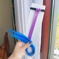 Gevlochten paars-blauwe haarextensies voor kinderen met een zwarte elastische band - Paars Gradiënt Blauw