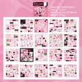 Pink Collage Freedom sticker book set with 20 sheets for DIY scrapbooking and deco - Freedom Collage-Sweet List
