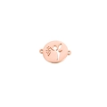 Macro detail of rose gold hollow fairy charm connector for DIY jewelry making - Rose Gold / 17mm