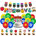 Kit decorazioni festa rientro a scuola con striscioni, palloncini e topper per torte - Set di palloncini per il ritorno a scuola