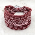 Bohemian style wide elastic red paisley headband made of soft cotton fabric for women - 22-Red Paisley Loop