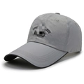 Atmungsaktive graue Nylon-Baseballkappe mit Upper Side N.Y.C Stickerei für draußen - Verstellbar / Hellgrau