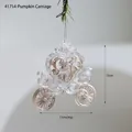 Golden glitter pumpkin carriage Christmas tree hanging ornament made of clear acrylic - 41754-Pumpkin Carriage
