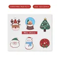 Set etichette natalizie con Babbo Natale, renna e pupazzo di neve, misura 125x155mm - Etichette Natalizie Giornaliere A (6 Pezzi)