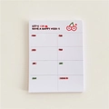 Cute cherry weekly planner notepad with 8-grid layout for notes and daily schedules - Cherry Weekly Planner