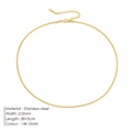 Elegante 2,0mm 14k vergoldete Edelstahl Rundschlangenkette Halskette für Damen - 2mm x 38+5cm / Gold