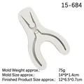 Molde de silicona tijeras 14x9x1,4cm para decoración de chocolate y pasteles DIY - Alicates universales / Gris