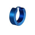 Orecchini a cerchio in acciaio inossidabile blu lucido in stile punk minimalista - 4*9 / Blu