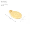 18K PVD gold plated oval charm featuring the letter O made from 304 stainless steel - Letter O(ZA2254G-O) / Pendant Only / Gold