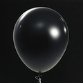 Glossy black latex balloon with elegant ribbon for birthday party venue decoration - 12 Inch Matte Black Plain