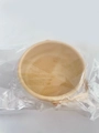 Light brown silicone makeup brush cleaning mat with various textures in a polybag - Apricot Cleaning Bowl OPP Package